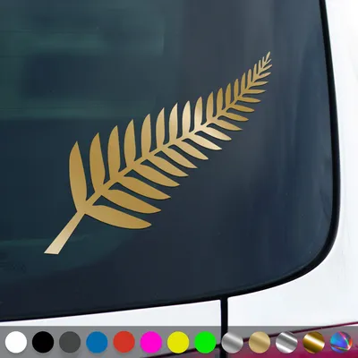 Produktbild von PantherPixel Neuseeland Aufkleber Aotearoa Kiwis Silberfarn Sticker Auto Geschenkidee Farbe Gold
