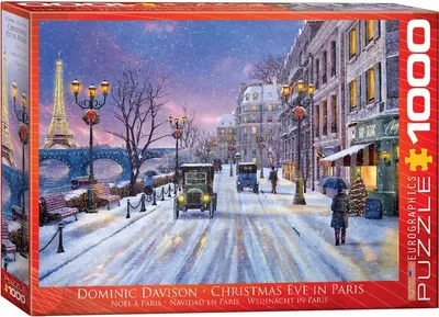 Produktbild von 1000 Teile Puzzle - Puzzle - Weihnachtsabend in Paris + DeLuxe 3er Set Puzzle Zubehör