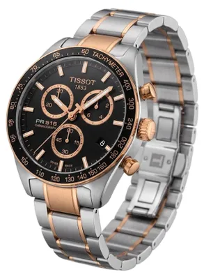Productafbeelding van Tissot PR516 Chronograaf, 40 mm, Zwitsers kwarts uurwerk, zwarte wijzerplaat