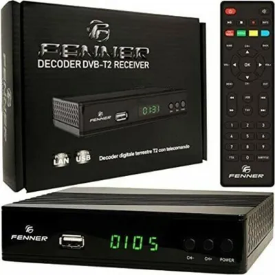 Immagine prodotto di Decoder Tv Digitale Terrestre Dvb-t2 Ricevitore Hdmi Porta Lan Usb Scart Hevc