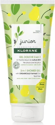 Obrázek produktu pro Klorane Junior šampon a sprchový gel 2v1 2-in-1 Shower Gel 200 ml