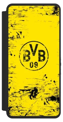 Produktbild von NIVOCASE Klapphülle für Samsung Galaxy S26 Ultra Handyhülle aus Kunst Leder NIVOflip schwarz BVB Borussia Dortmund Offizielles Lizenzprodukt