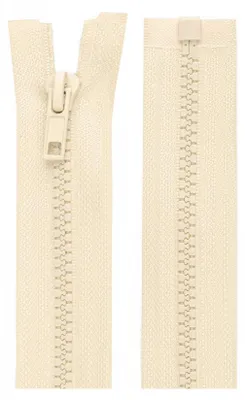 Produktbild von 1 Reißverschluss Plastik Kunststoffprofil 5mm 65 cm teilbar, Autolock, Farbwahl,hellbeige