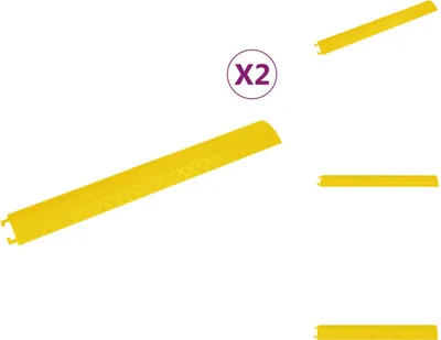 Obrázek produktu pro vidaXL Kabelové mosty 2 ks 98,5 cm žluté - Dopravní značky