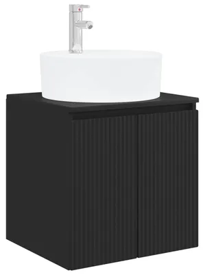 Image de Vanité de lavabo mural Noir 49,5 x 44,5 x 65 cm