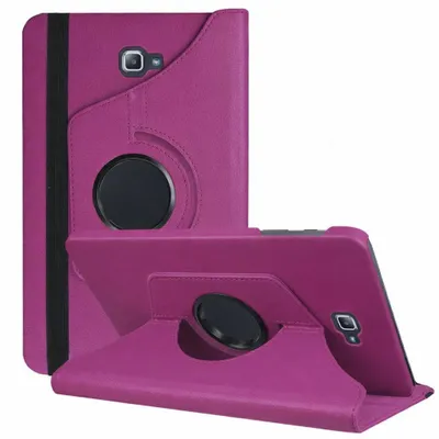 Produktbild von 360° Tablet Schutzhülle für Samsung Galaxy Tab A6 10.1 (2016) SM-T580 T585 Case Cover Drehbar Standfunktion Etui Tasche Schutz Hülle - Lila