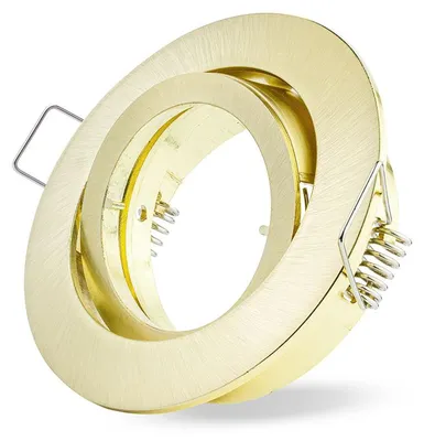 Productafbeelding van Inbouwspot, goudkleurig, rond, kantelbaar, 68 mm, max. 50W, bajonetbevestiging