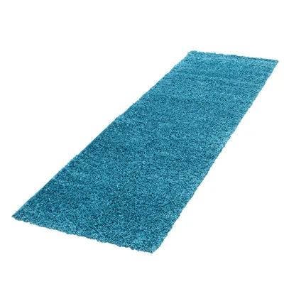 Imagen del producto de Life Shaggy alfombra pelo largo corredor 80x250cm turquesa