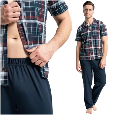Zdjęcie produktu dla Piżama męska Moraj – model Patt1, rozmiar 3XL, wygodna