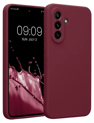 Produktbild von kwmobile Silikon Case für Samsung Galaxy A37 5G Hülle - Soft gummierte Handyhülle, Schutzhülle Cover in Bordeaux Violett