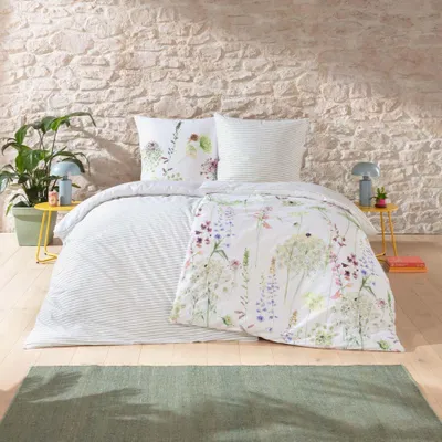 Produktbild von Estella Interlock Jersey Bettwäsche Meadow 6948-530 grün 135x200