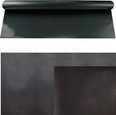 Produktbild von Magnetfolie 0,8mm stark – 61cm x 100cm (1m) Schwarz Matt – Flexible Magnetbahn Meterware zum Basteln & Beschriften – Haftet auf Eisen/Stahl
