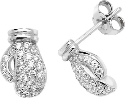 Produktbild von Funkige 925 Sterling Silber Damen - Paar Ohrstecker mit Zirkonia - 12mm*8mm; TRS22831