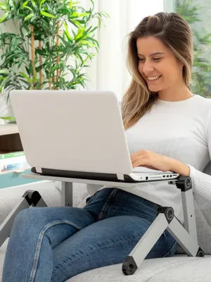 Obrázok produktu pre Viacpolohový stolík na notebook InnovaGoods 3206, biela