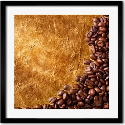 Produktbild von Bild - 50 cm x 50 cm - MDF - Rahmen, Wandkunst - Körner Kaffee