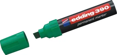 Produktbild von Permanentmarker edding 390 grün Packung mit 10 Stück