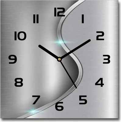 Produktbild von Quadratische Glasuhr Metall Abstraktion 30x30