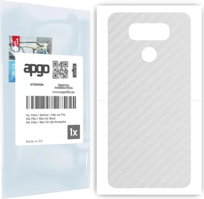 Produktbild von apgo Rückseite Schutzfolie für LG G6 -  Hinten Schutzfolie Carbon Transparent (durchsichtig), Rückseite Folie schützt vor Kratzern und Fingerabdrücken