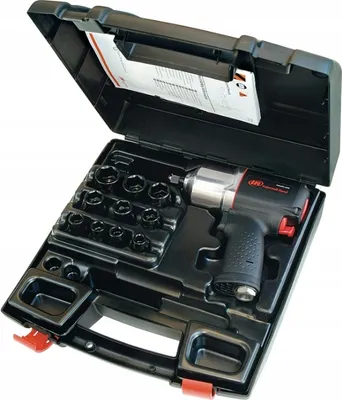 Produktbild von Ingersoll Rand Schlagschrauber 2135QXPA-10SK geräuscharmer Druckluft-Schlagschrauber Set mit 10 Steckschlüsseln, 1 Satz, 1/2
