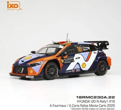 Obrázok produktu pre Hyundai i20 N Rally1 #16 A.Fourmaux/A.Coria Rally Monte Carlo 2025 IXO 1:18