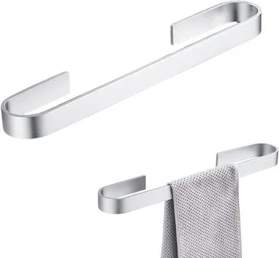 Produktbild von Handtuchhalter 40 cm – Wandmontage ohne Bohren – Elegantes Silber – Einfache Installation