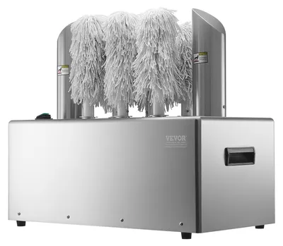 Produktbild von VEVOR Weinglaspoliermaschine, 5-Bürsten-Glaspoliermaschine, 330 Tassen/Stunde elektrische gewerbliche Glaspoliermaschine für Champagnergläser, Bierbecher, Tassen, perfekt für Bar, Restaurant, Küche, 8 Pinsel
