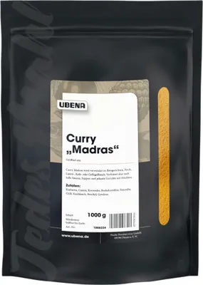 Produktbild von Ubena Curry Madras mit authentischem Geschmack Zipbeutel 1000g
