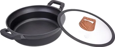 Produktbild von GRÄWE Servierpfanne 28 cm mit Glasdeckel, Serie Alu-Line