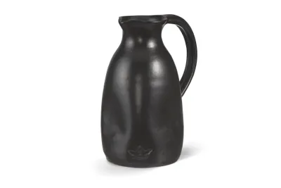 Produktbild von Dutchdeluxes,  Steingut Karaffe, Keramik, Handgefertigt, Tropfschutz, Schwarz