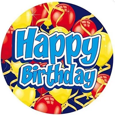 Produktbild von 1 Riesen-Schild " Happy Birthday " bunt Pappe , 50 cm im Polybeutel Geburtstag