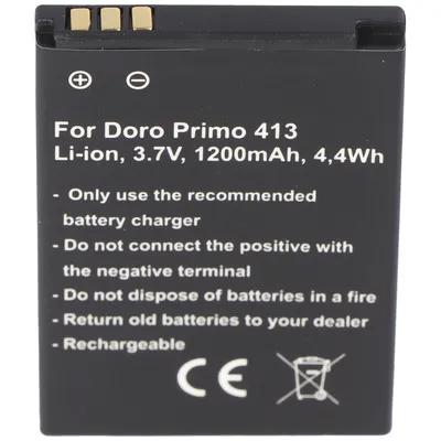 Produktbild von Akku passend für den Doro Primo 413 Akku RCB413 3,7 Volt 1200mAh