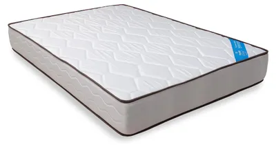 Matratze 180x105x24 cm, weiß/grau, atmungsaktiv, 4 Schichten