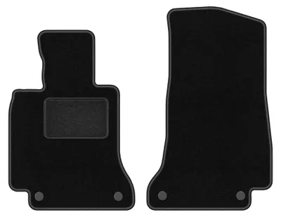 Immagine prodotto di Tappetini anteriori in moquette per Mercedes C W205 2015- (coupé/cabrio) – 2 pezzi, neri, su misura – Wielganizator LUX