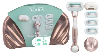 Produktbild von Gillette Venus Pro Smooth Rasierer Damen, Nassrasierer, Metall, Rosegold