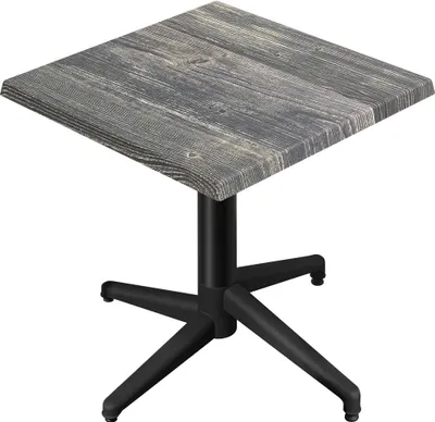 Produktbild von WAP | Bistro Außen Tisch | B:T:H 70 x 70 x 74 cm | Rustikal Kiefer / Schwarz | Quadratisch | Bistro Tisch Gastro Tisch