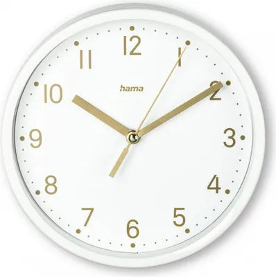 Image de Horloge de table "Madère", Ø 16 cm, silencieuse, blanc
