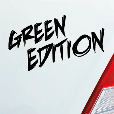 Produktbild von Auto Aufkleber Green Edition Auto Car Tuning Motorrad 15x7 cm Schwarz Matt Sticker Heckscheibenaufkleber