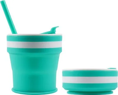 Produktbild von Faltbare Kaffeebecher 350ml leicht grün silikon