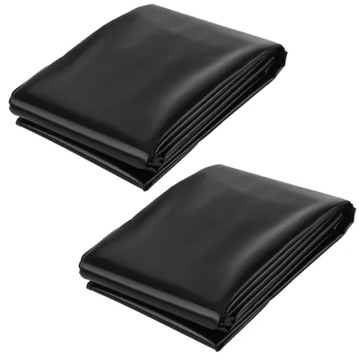 2er-Pack schwarze PE-Folie 2,1x3 m, 0,2 mm, wasserdicht