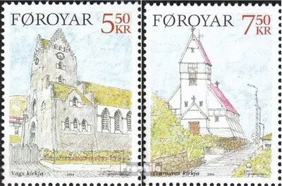 Produktbild von Briefmarken Dänemark - Färöer 2004 Mi 511-512 (kompl.Ausg.) gestempelt Kirchen