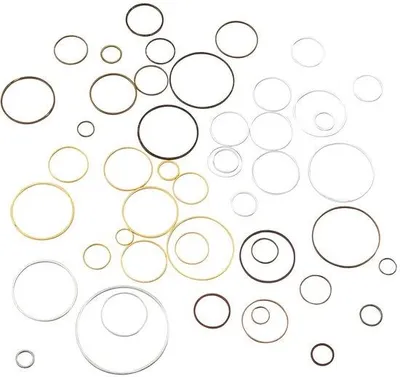 Image de Anneaux de connexion, anneaux ronds, couleurs assorties, 8 mm, 4 pièces par couleur, accessoires pour bijoux