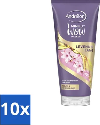 Obrázok produktu pre Andrélon – WOW – maska – Vibrant Long – 180 ml – výhodné balenie – 10 kusov