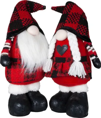 Produktbild von Wichtel 33cm stehend, Pärchen, 2er Set Dekofigur Weihnachten