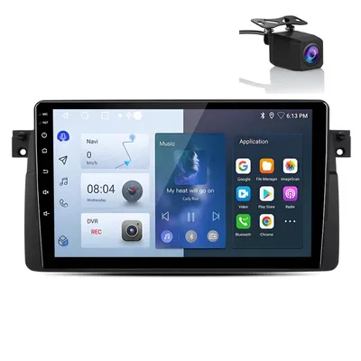 Zdjęcie produktu dla Wbudowane urządzenia nawigacyjne carplay Android13 DAB Radio 4Core Dla BMW serii 3 E46 1998-2006 GPS 9''Navi BT SWC WIFI 2DIN 2+64G