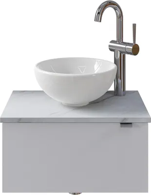 Produktbild von Pelipal Serie 6915 SET-044-024 Waschtisch mit Unterschrank bestehend aus: Keramik-Aufsatzbecken, Waschtischplatte, Waschtischunterschrank
