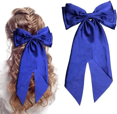 Immagine prodotto di Grande fermaglio per capelli con fiocco blu