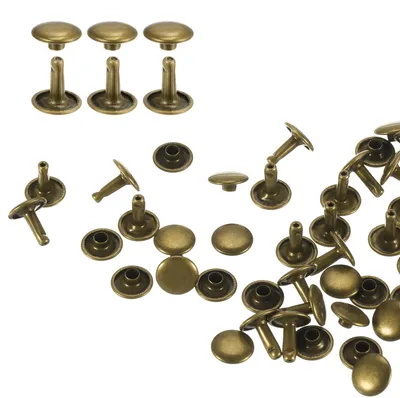 Produktbild von Set mit 100 Nieten aus Metall, 10 x 10 mm, in Bronzefarbe