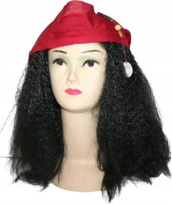 Produktbild von Piraten Perücke Schwarz Damen - Langes Haar Kostümzubehör für Fasching & Halloween