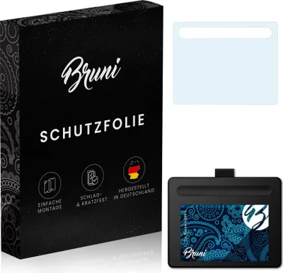 Produktbild von Bruni Basics-Clear 2x Schutzfolie kompatibel mit Wacom Intuos S Folie