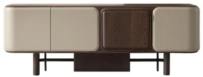 Immagine prodotto di Mobile bar o credenza per la sala da pranzo, con ante in legno e ampio spazio di stoccaggio